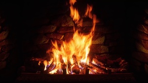 冬日暖炉