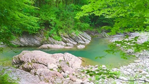 山间自然护眼溪流