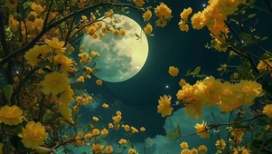 月色与小黄花
