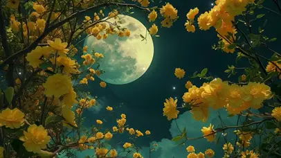 月色与小黄花