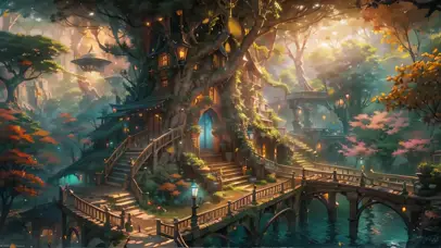 唯美奇幻精灵树屋