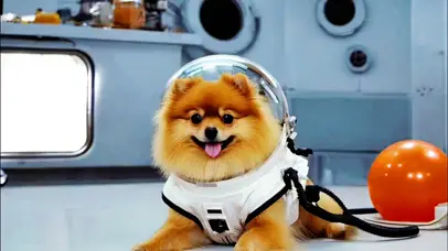 穿太空服的狗狗